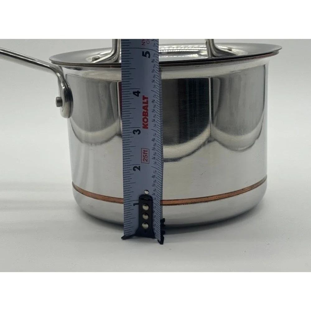 All-Clad Copper Core 2 Quart Saucepan with Lid Stainless Steel 5-Ply 3002221-01